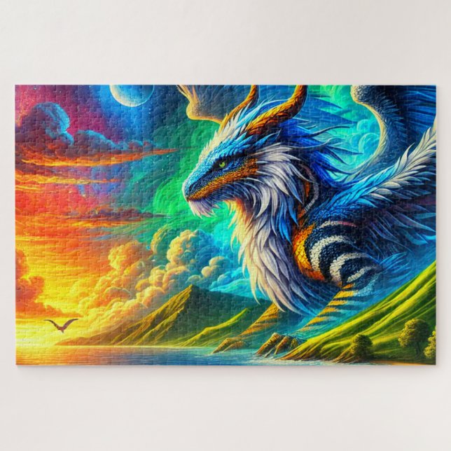 Puzzle Paysage céleste du dragon électrique (Horizontal)