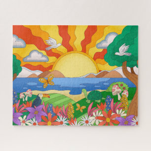 Puzzle Paysage Cool rétro