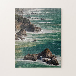 Puzzle Paysage côtier avec vagues