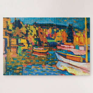 Puzzle Paysage d'automne avec bateaux de Wassily Kandinsk