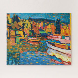 Puzzle Paysage d'automne avec bateaux de Wassily Kandinsk