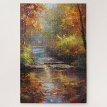 Paysage d'automne avec Creek