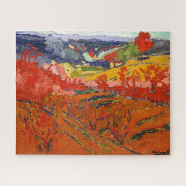 Puzzle Paysage d'automne | Maurice de Vlaminck | (Horizontal)