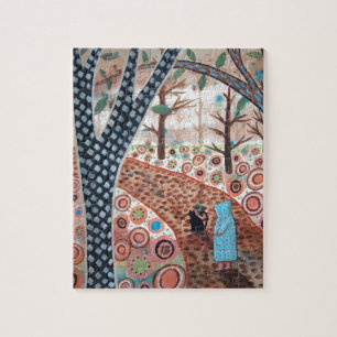Puzzle Paysage de jardin de forêt
