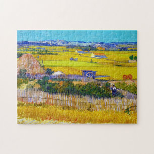 Puzzle Paysage de la récolte avec Blue Cart Vincent Van G