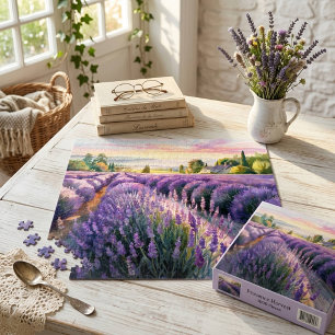 Puzzle Paysage de lavande relaxant et tranquille