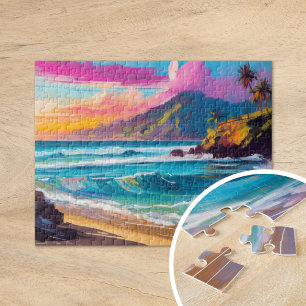 Puzzle Paysage de plage Abstrait moderne et coloré
