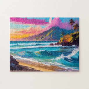 Puzzle Paysage de plage Abstrait moderne et coloré