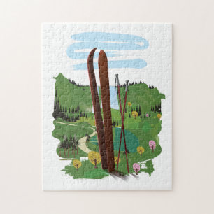 Puzzle Paysage de ski