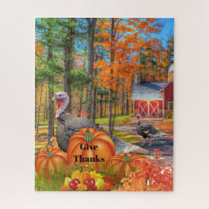 Puzzle Paysage de Thanksgiving avec Dindon sauvage / Vaca
