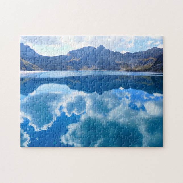 Puzzle Paysage des nuages du lac bleu (Horizontal)
