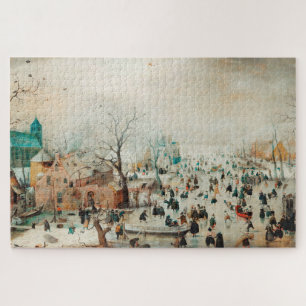 Puzzle Paysage D'Hiver Avec Patins De Glace