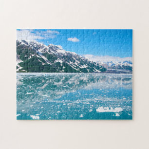 Puzzle Paysage du lac bleu gelé