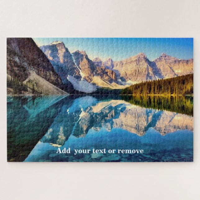 Puzzle Paysage du lac Moraine et réflexions, Canada, (Horizontal)