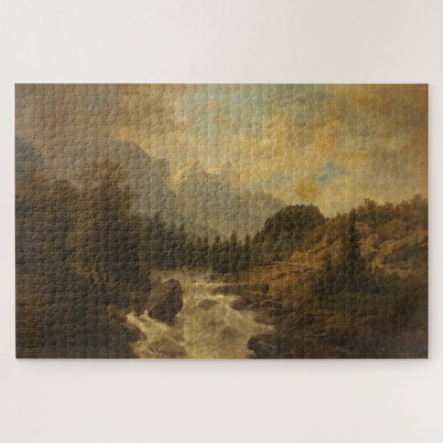 Puzzle Paysage forestier (par Josef Kriehuber) (Horizontal)