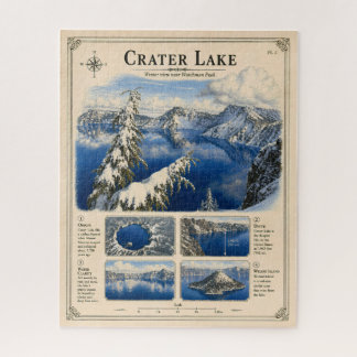 Puzzle Paysage hivernal vintage du lac Crater
