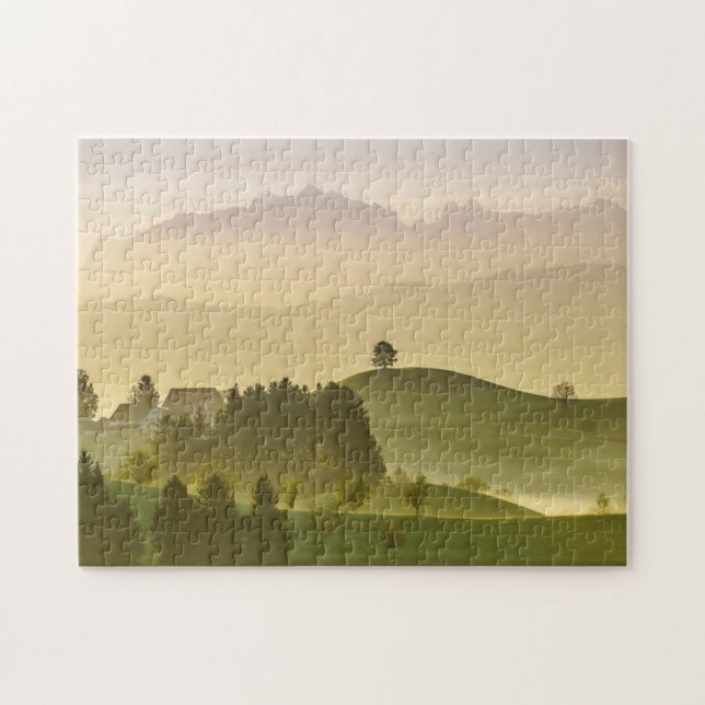 Puzzle Paysage idyllique | Suisse, Säntis (Horizontal)
