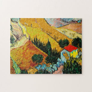 Puzzle Paysage Maison et Plowman Vincent Van Gogh