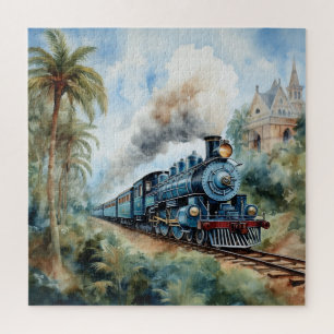 Puzzle Paysage pittoresque avec un train victorien