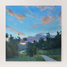 Paysage rural Sunset Country Road Peinture