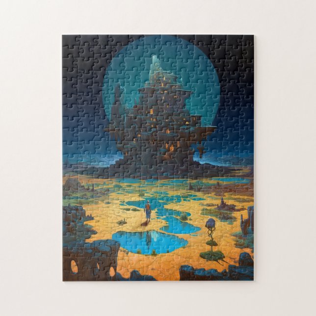 Puzzle Paysage surréaliste Ville Imaginaire Art (Vertical)