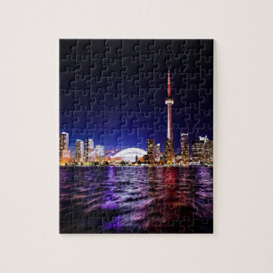 Puzzle Paysage urbain de Toronto au Canada la nuit