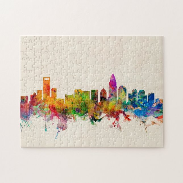 Puzzle Paysage urbain d'horizon de Charlotte la Caroline (Horizontal)