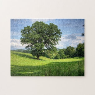 Puzzle Paysage vert arbre