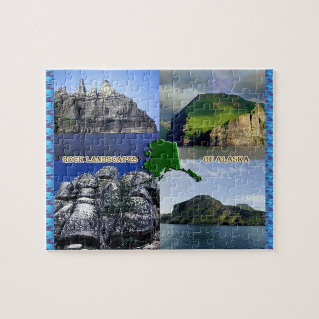 Puzzle Paysages rocheux du collage de l'Alaska (Horizontal)
