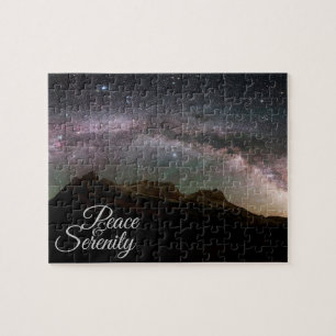 Puzzle Peace & Serenity Mountain Night Sky