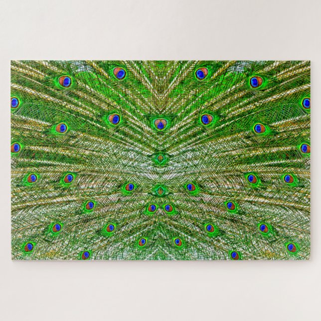 Puzzle Peacock Feathers (Horizontal)