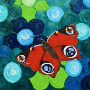 Puzzle Peacock Papillon peint