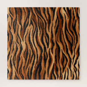 Puzzle Peau de tigre : motif sans couture dessiné à la ma