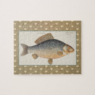 Puzzle Pêche à la carpe peinture à l'eau douce
