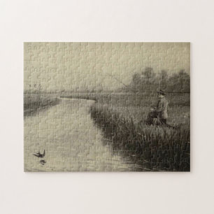 Puzzle Pêche à la mouche de Retro Grunge