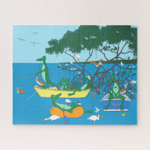 Puzzle Pêche aux alligators 16x20