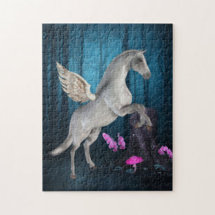 Puzzle Pegasus Blue Forest Imaginaire Cheval Art