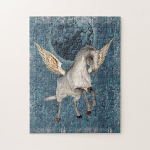 Puzzle Pegasus Blue Moon Imaginaire Cheval Art
