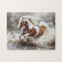 Peindre Un Cheval Qui Traverse L'Eau