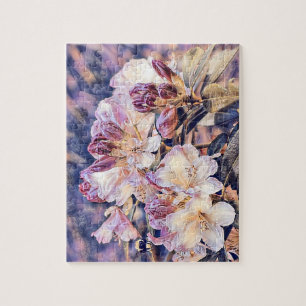 Puzzle Peinture à l'aquarelle violette azéée