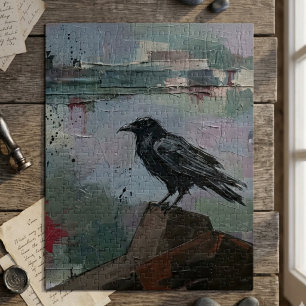 Puzzle Peinture à l'huile Corbeau – Gothique Corvidien So