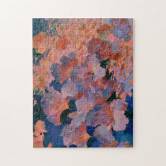 Puzzle Peinture à l'huile impressionniste florale rose et