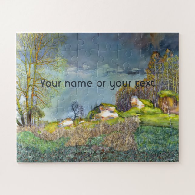 Puzzle Peinture à orage de printemps Aquarelle (Horizontal)