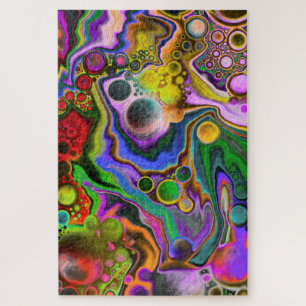 Puzzle Peinture à verres numériques à bulles colorées