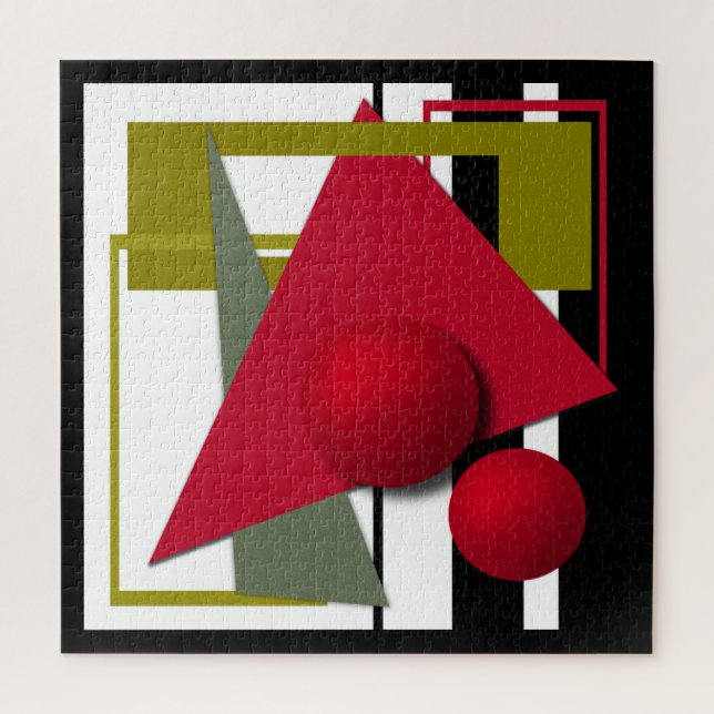 Puzzle Peinture Abstraite, formes géométriques (Vertical)