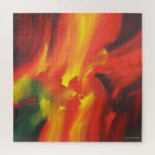 Puzzle Peinture Abstraite moderne colorée (Vertical)