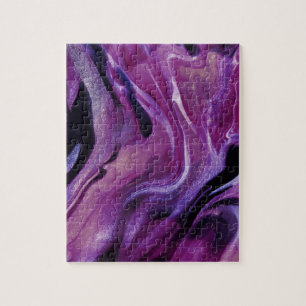 Puzzle Peinture acrylique marbrée Abstraite Parties scint