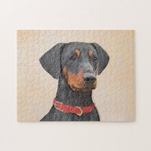 Puzzle Peinture allemande Pinscher peinture art animal or