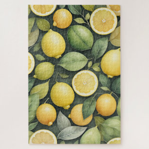 Puzzle Peinture aquarelle des citrons