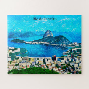 Puzzle Peinture aquarelle vintage de Rio de Janeiro